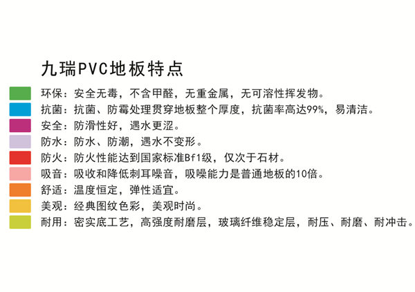 pvc地膠的特點、優(yōu)點（九瑞地板）